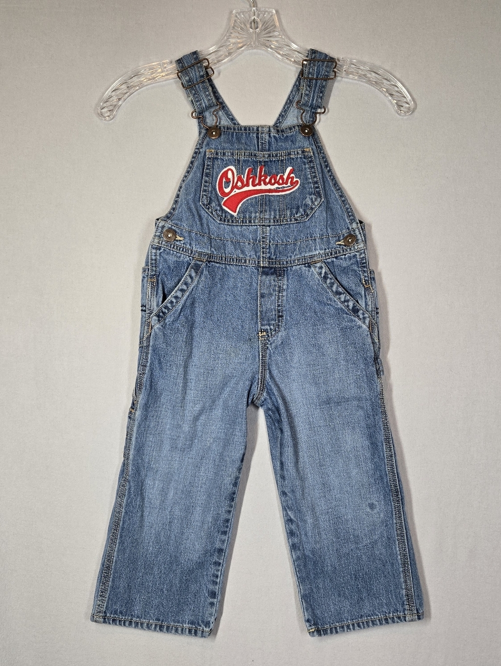 Vintage Oshkosh Denim Overalls Toddler Size 3